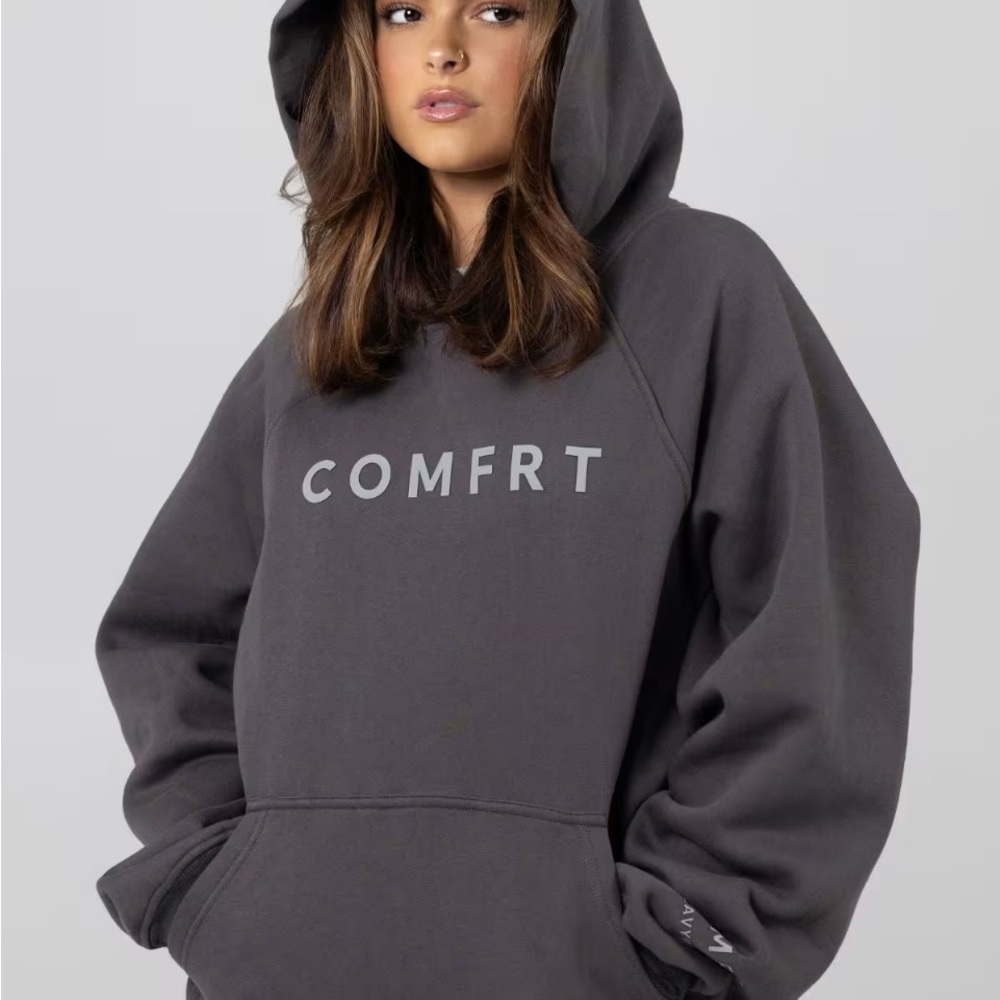 COMFRT Women's Oversized Charcoal Hoodie